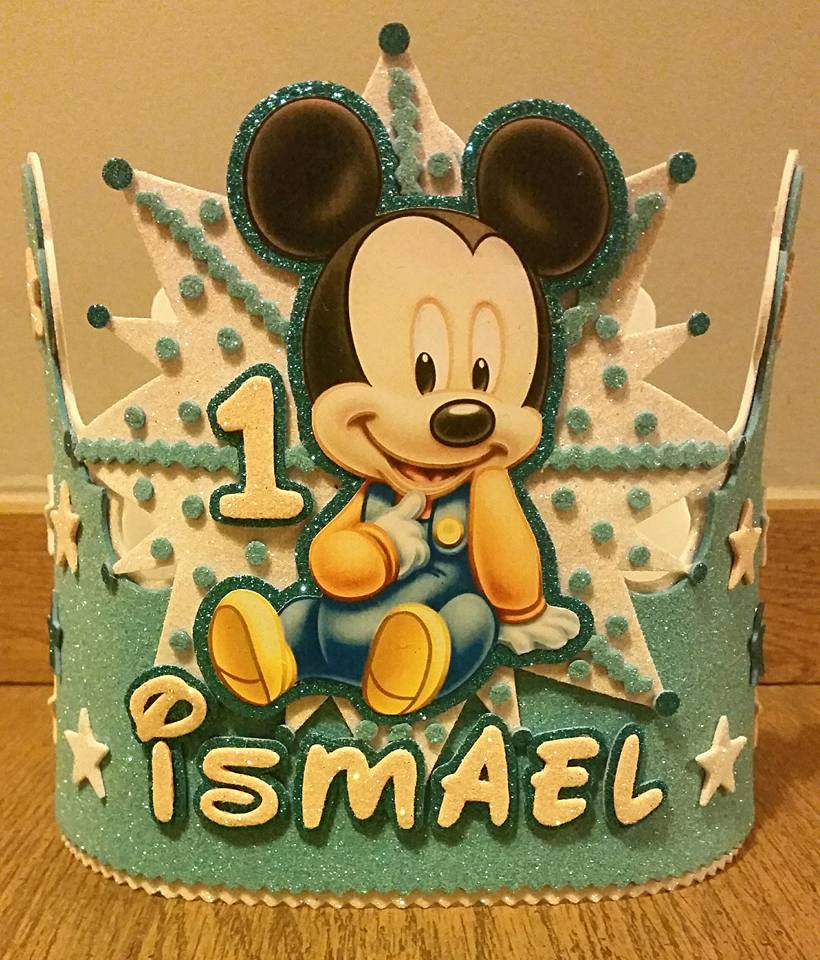 Corona Cumpleaños Caras Mickey Mouse