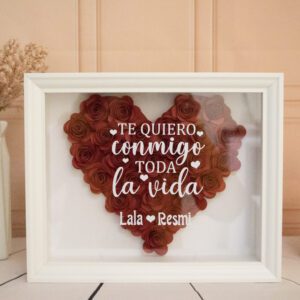 Cuadro Rosas + Frase + Nombres