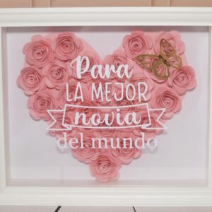 Cuadro Rosas ”Para la mejor novia del mundo”