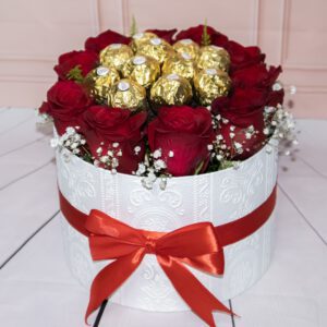 Caja de Rosas + Ferrero Rocher