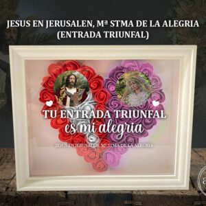 Cuadro Cofrade Jesús en Jerusalén y Mª Stma. Virgen De La Alegría (Entrada Triunfal)