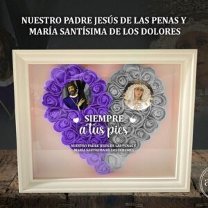 Cuadro cofrade Ntro. Padre Jesús de las Penas, María Santísima de los Dolores y Patriarca Bendito San José