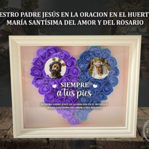 Cuadro cofrade Padre Jesús en la Oración en el Huerto y Mª Stma. del Amor y del Rosario